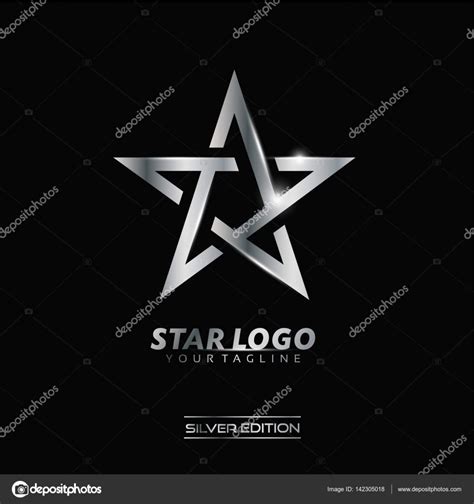 Silver Star Logo Stock Vector by ©yugra 142305018