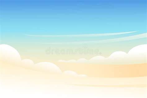 Dawn Sky with Clounds Background Daytime Vector Wide Horizontal ...