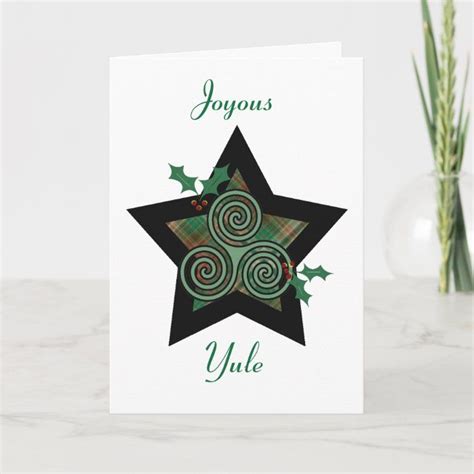 Yule - Joyous Yule Holiday Card | Zazzle | Holiday cards, Cards, Cards ...