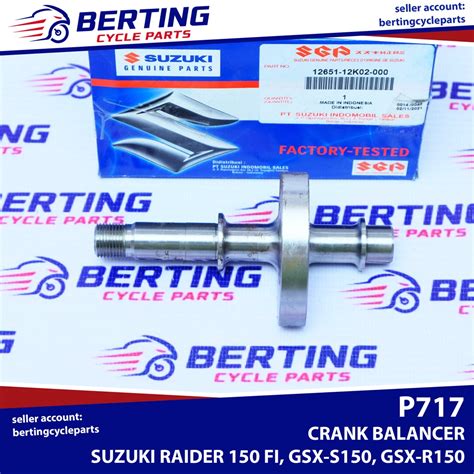 SGP BALANCER CRANK Suzuki Raider 150 FI GSX S150 R150 Genuine 12651