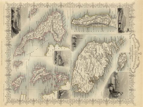 Mediterranean Islands Map | The Old Map & Clock Company