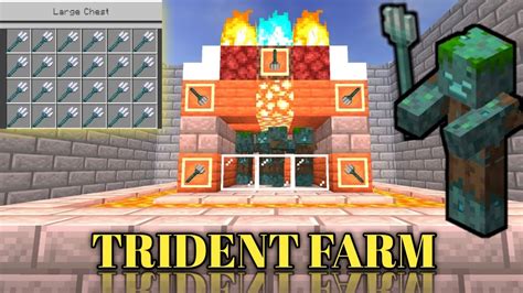 How To Make Trident Farm In Minecraft Youtube