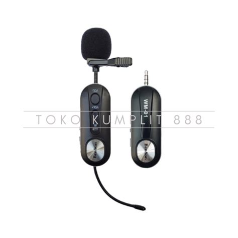 Jual Benson Mic Clip On Wireless Wm Single Mic Uhf Microphone