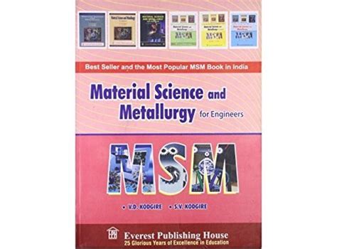 Material Science And Metallurgy For Engineers By Vd Kodgire Goodreads