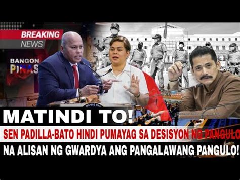 MATINDI NGATO SEN ROBIN AT BATO HINDI PUMAYAG SA DESISYON NI KUTING NA