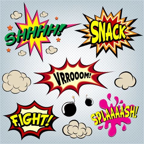 Free Vector | Comic expressions collection