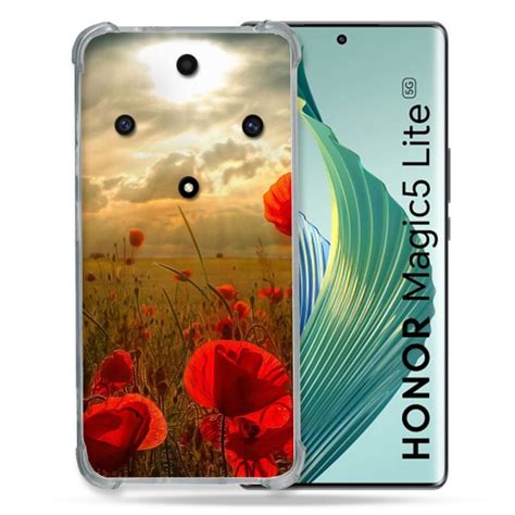 Coque Renforc E Pour Honor Magic Lite Fleur Coquelicot