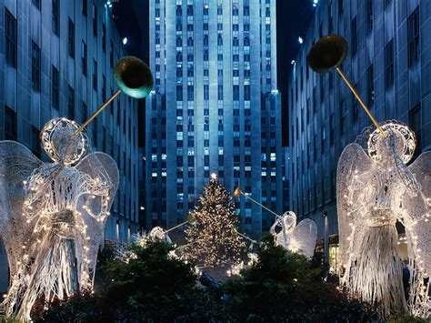 Rockefeller Christmas Background New York Christmas Nyc Christmas