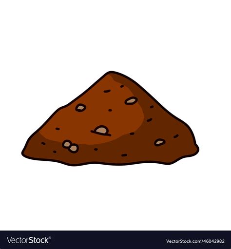 Pile Of Earth Brown Mound Royalty Free Vector Image