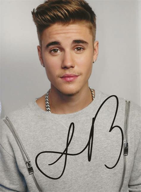 Justin Bieber Autograph Signed Photo Signature With COA - Etsy