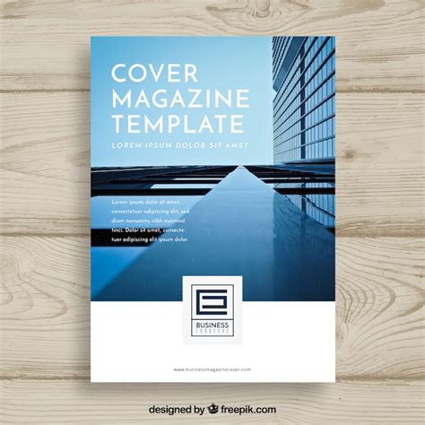 Business magazine cover template with photo | Free Vector