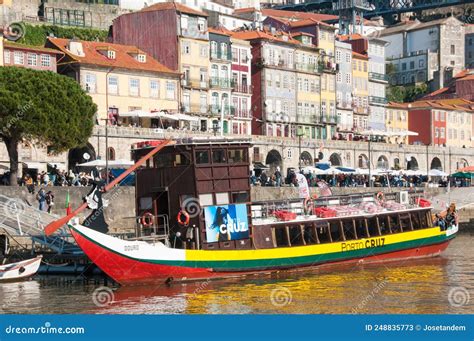 View Of The City Of Porto From The Banks Of The Douro River Facades