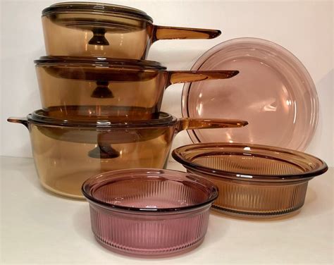 Pyrex Vision Glass Cookware Glass Pans Corning Glass Cookware Cranberry