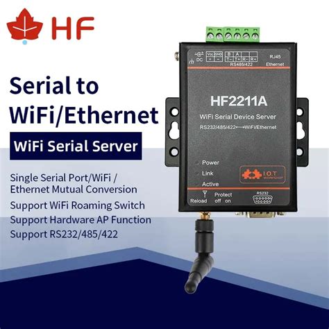 Hf2211a Industrial Modbus Serial Rs232 Rs485 Rs422 To Wifi Ethernet