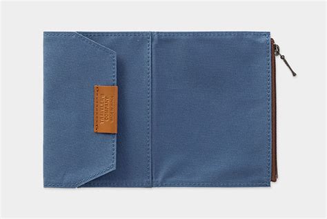 TRAVELER'S Notebook Limited Edition - Cotton Zipper Case (Blue/Mustard ...