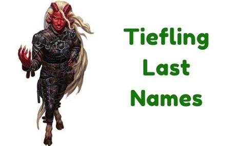 1000 Tiefling Last Names Funny Unique Famous Badass