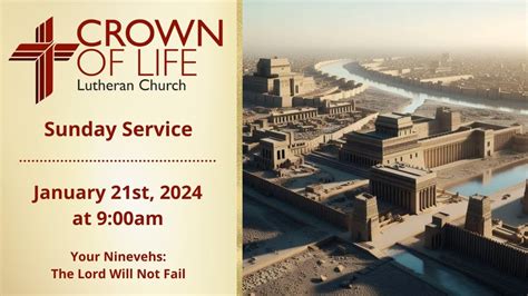 Crown Of Life Lutheran Church Sunday Service January 21st 2024 At