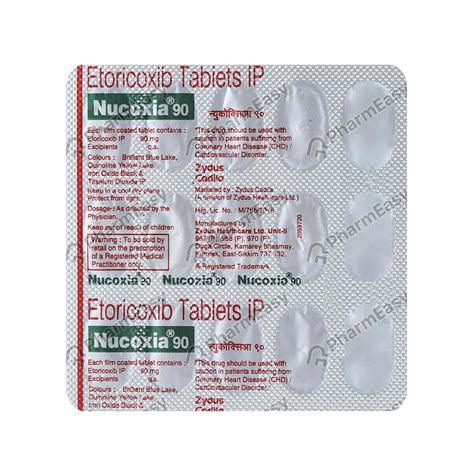 Nucoxia 90mg Tab 15 S Uses Side Effects Dosage Composition And Price Pharmeasy