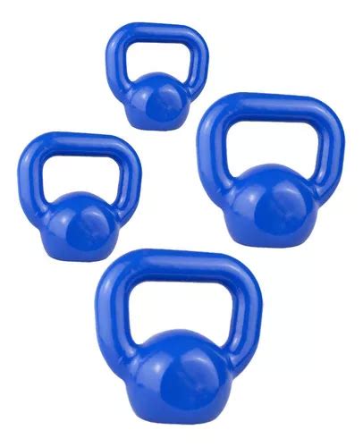 Kit Kettlebell Azul 4 6 8 E 10kg Treino Crossfit E Pilates MercadoLivre