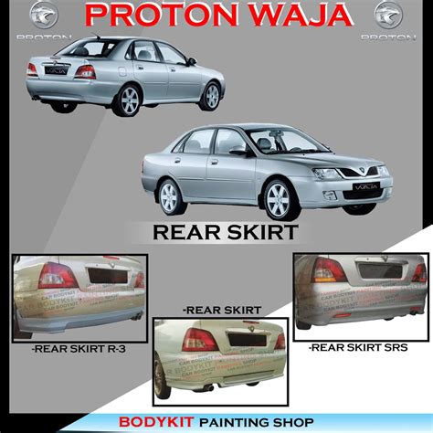 PROTON WAJA CPS MMC REAR SKIRT R 3 SRS SKIRT BELAKANG MATERIAL PU