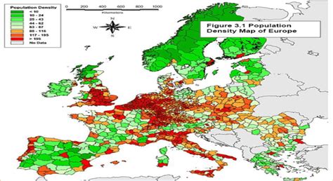 Population Density Map of Europe | Download Scientific Diagram