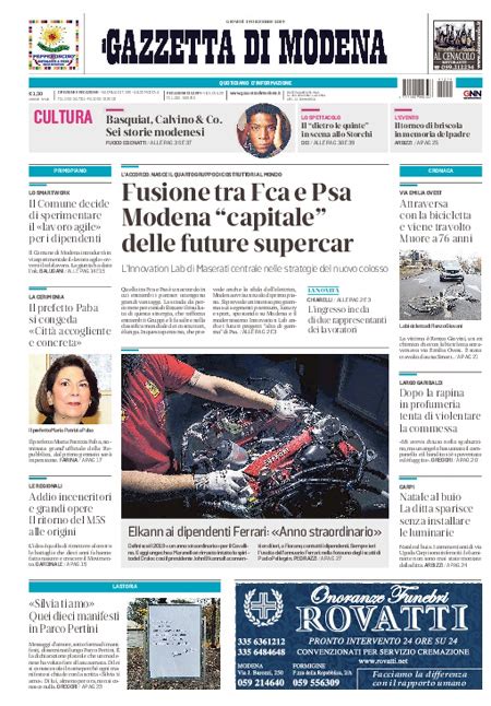 Le prime pagine di giovedì 19 dicembre 2019 Il Post