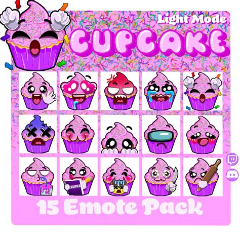 Cupcake Twitch And Discord Emotes Etsy