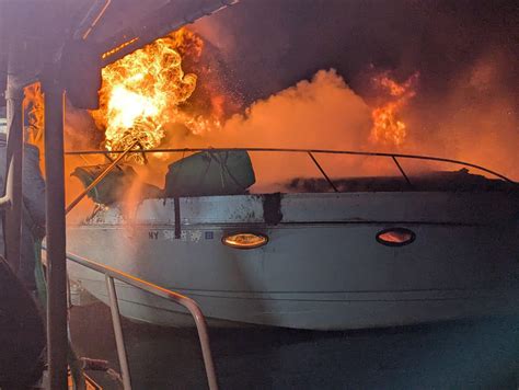 Photos Boat Catches Fire At Irondequoit Bay