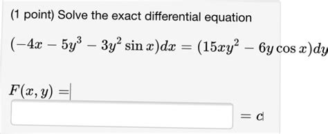 Exact Differential Equation Calculator