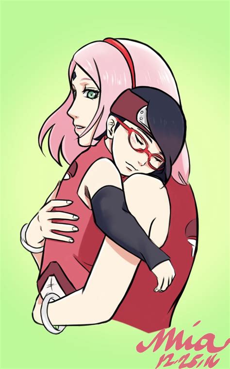 Sakura And Sarada Sakura And Sasuke Sasuke Sakura Sarada Anime Naruto