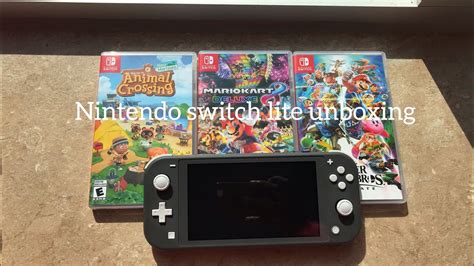 Nintendo Switch Lite Grey Unboxing Super Smash Bros Youtube