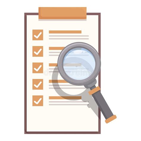 Magnifying Glass Checklist Stock Illustrations 3 103 Magnifying Glass Checklist Stock