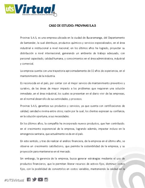 Caso De Estudio Sociedades Del Servicio Financiero CASO DE ESTUDIO