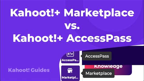 Kahoot Marketplace Vs Kahoot Accesspass Youtube