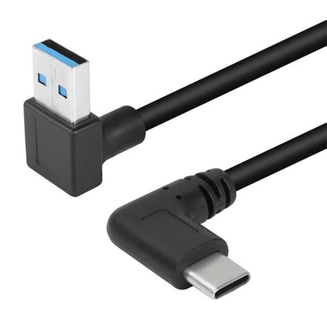 Câble Usb C Mâle 25 Cm Câble Usb C 90 Degrés Cordon De Charge Court