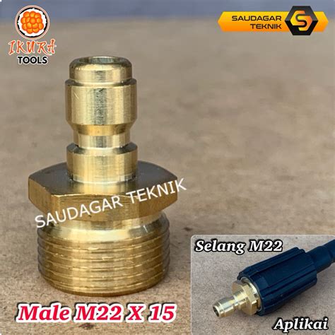 Jual Adaptor Quick Release Male M X Nepel Adaptor Sambungan Selang