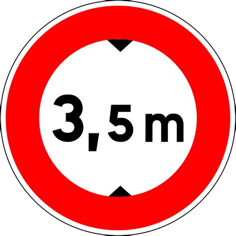 Panneau de signalisation d une limitation de hauteur en France Wikipédia