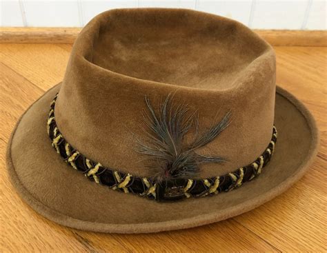 Vintage Stetson Sovereign Fedora Hat Mens Size 7 Long Gem