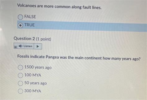 Solved Volcanoes are more common along fault lines. FALSE | Chegg.com