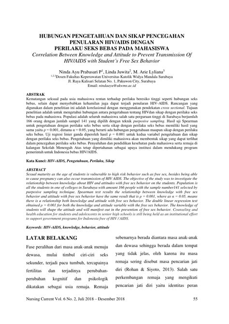 Pdf Correlation Between Knowledge And Attitude To Prevent