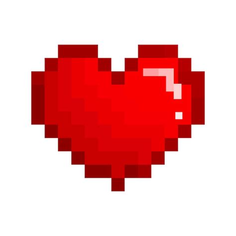 Ícone De Coração ícone De Um Coração De Pixel Art Símbolo De Amor