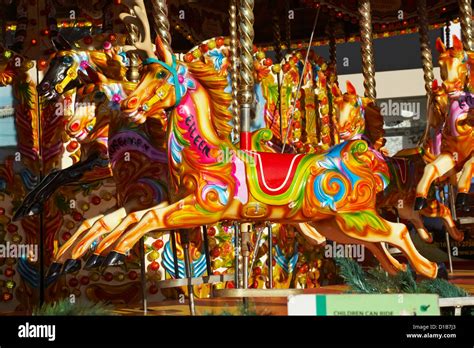 Galloping Carousel Horse Hi Res Stock Photography And Images Alamy