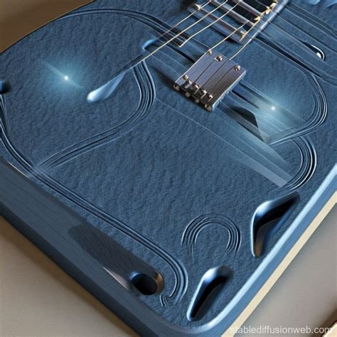 Create A Semi Hollow Electric Guitar With This Texture Prompts Stable