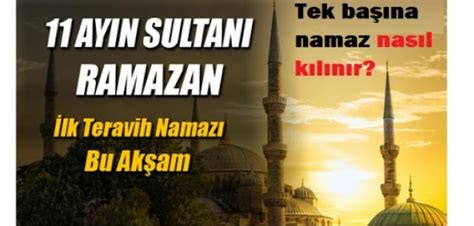 Ramazan Ayının ilk teravihi bu akşam Evde teravih namazı nasıl kılınır