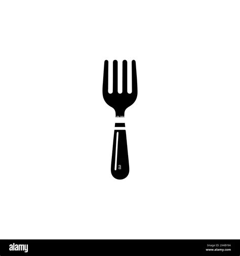 fork flat vector icon simple solid symbol isolated  white background