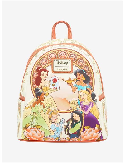 Loungefly Disney Princess Ornate Floral Group Portrait Mini Backpack