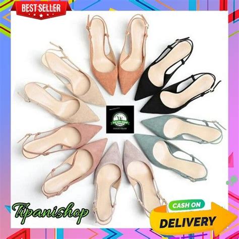 Heels Wanita Simple Korean Style Elegan Pesta Perempuan Kantor Modis