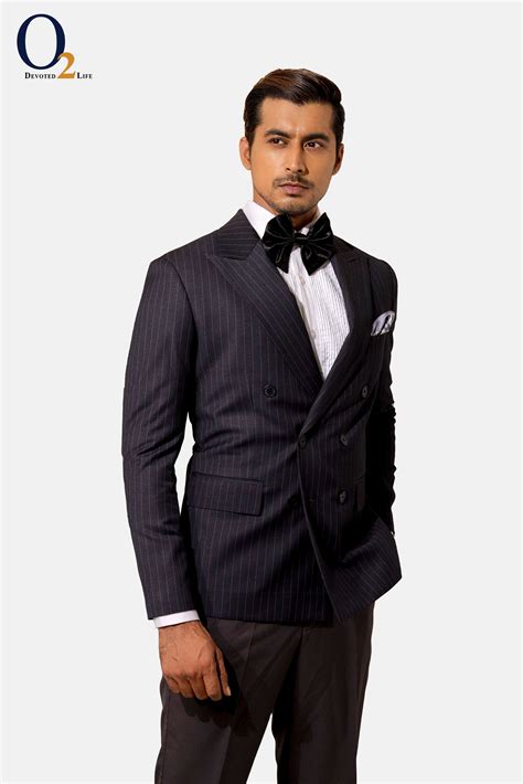 Sharp Luxurious Men S Double Breasted Pinstripe Suit Collection