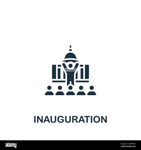 Inauguration Icon Monochrome Simple Sign From Election Collection