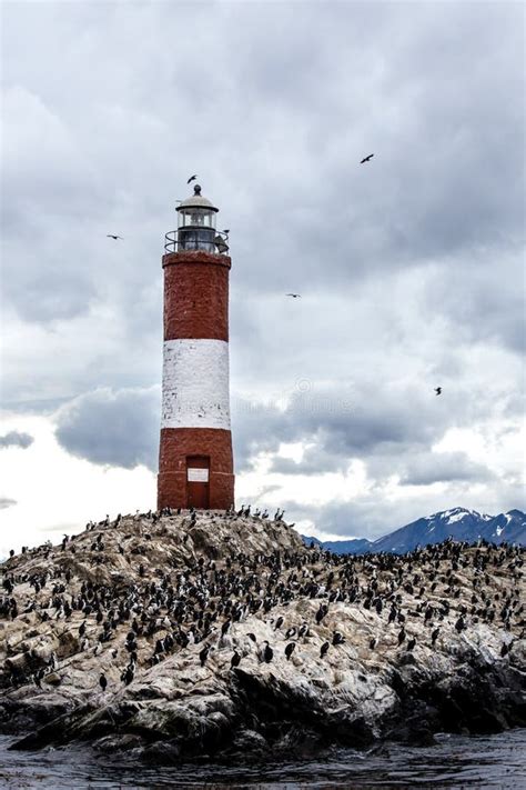 Farol Les Eclaireurs Ein Roter Und Wei Er Gestreifter Leuchtturm Auf